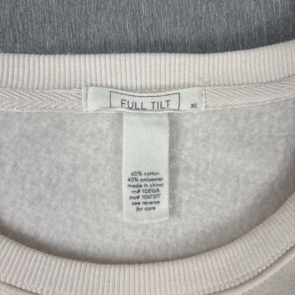 Full‎ Tilt Sweatshirt Cotton Poly  Size XL Cream w/ Brown Outer Banks logo - Picture 5 of 12
